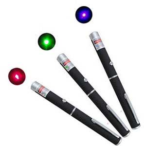 格安! 緑色/赤色/青&紫色 / 3 個 ペン型 レーザーポインター